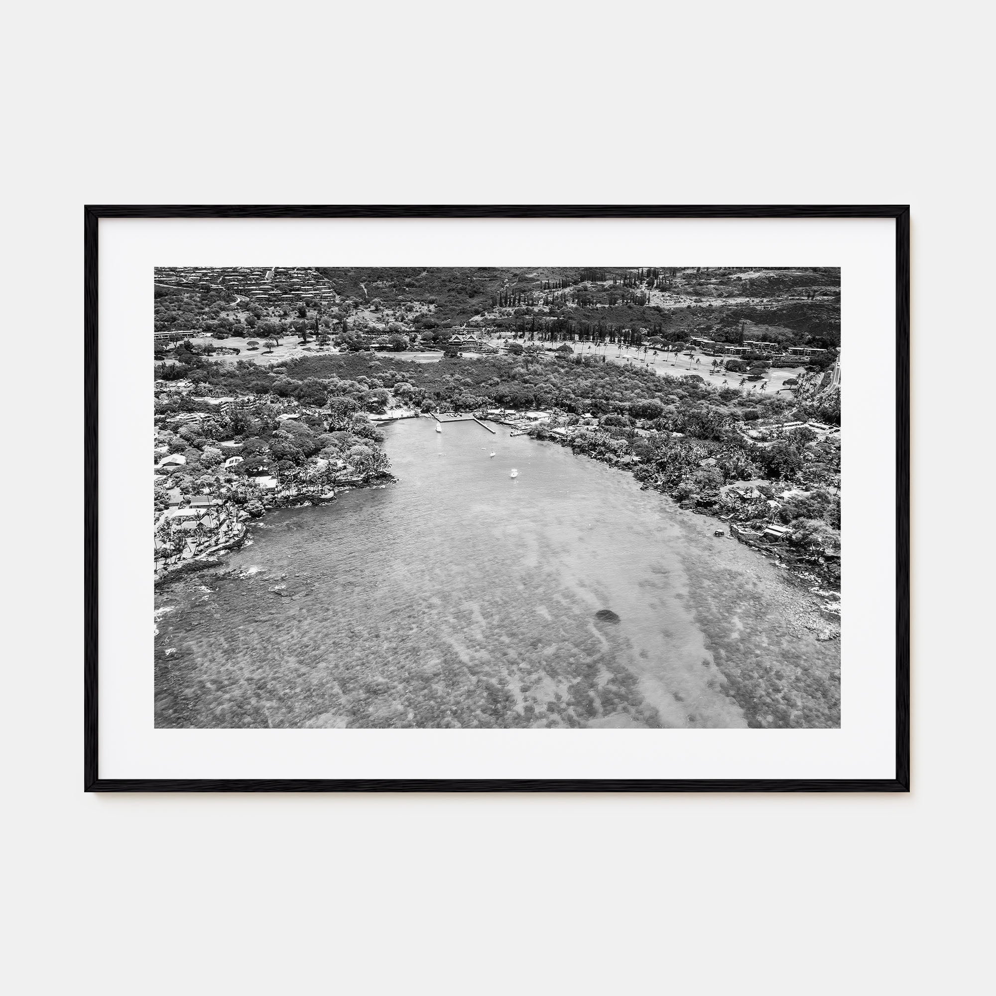 Kailua-Kona Landscape B&W Poster