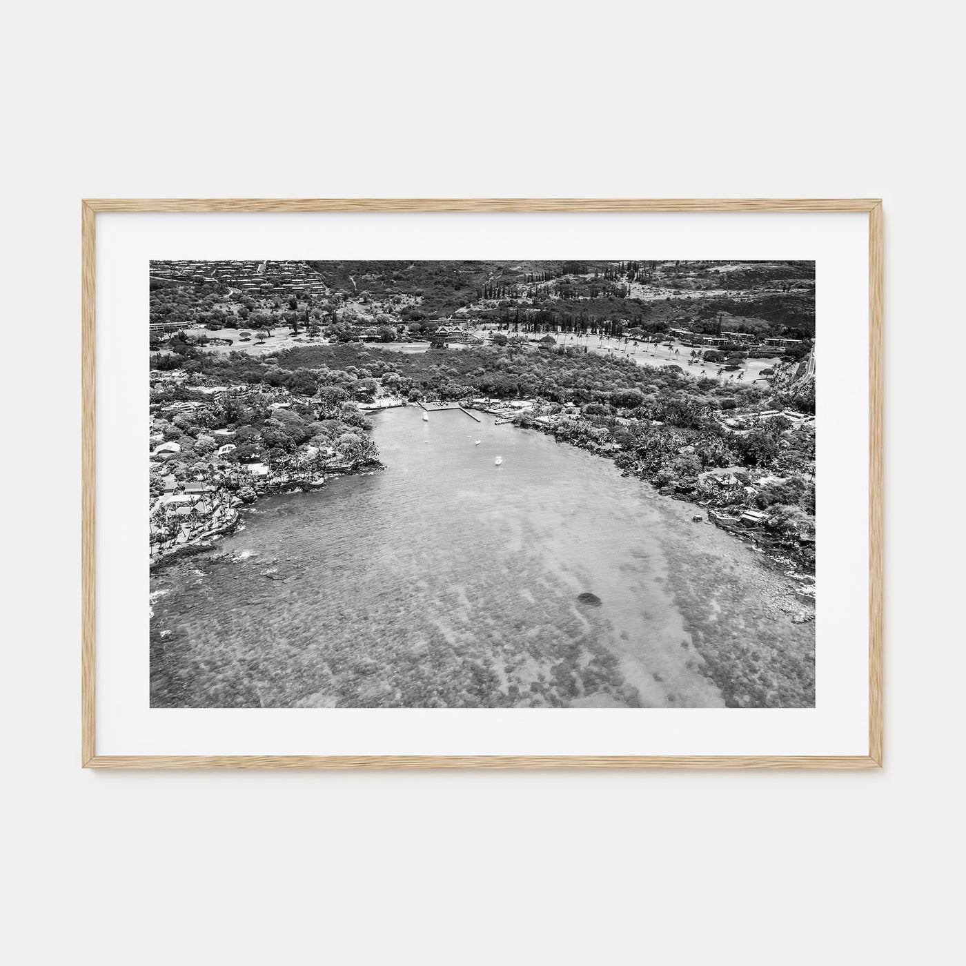 Kailua-Kona Landscape B&W Poster