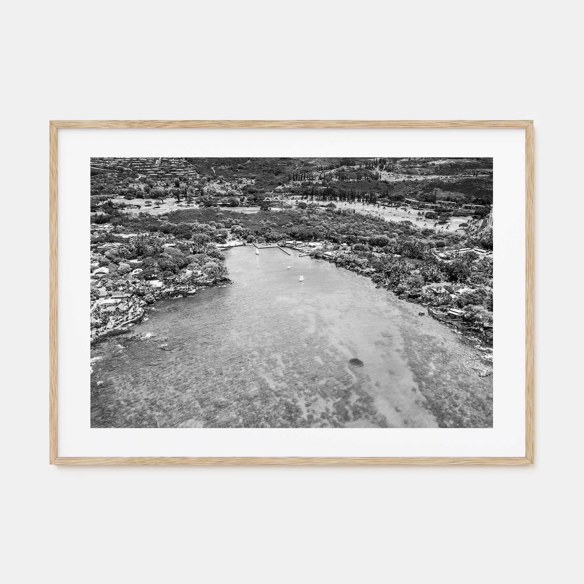 Kailua-Kona Landscape B&W Poster