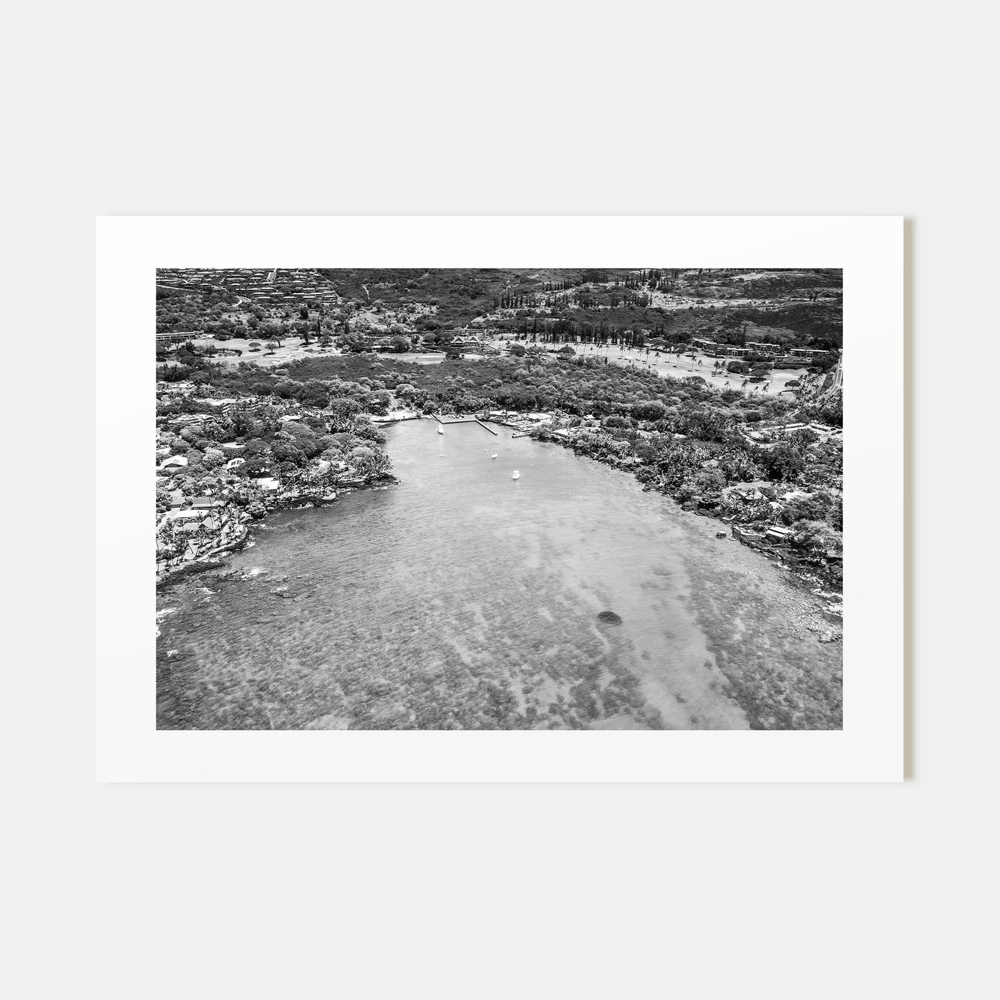 Kailua-Kona Landscape B&W Poster