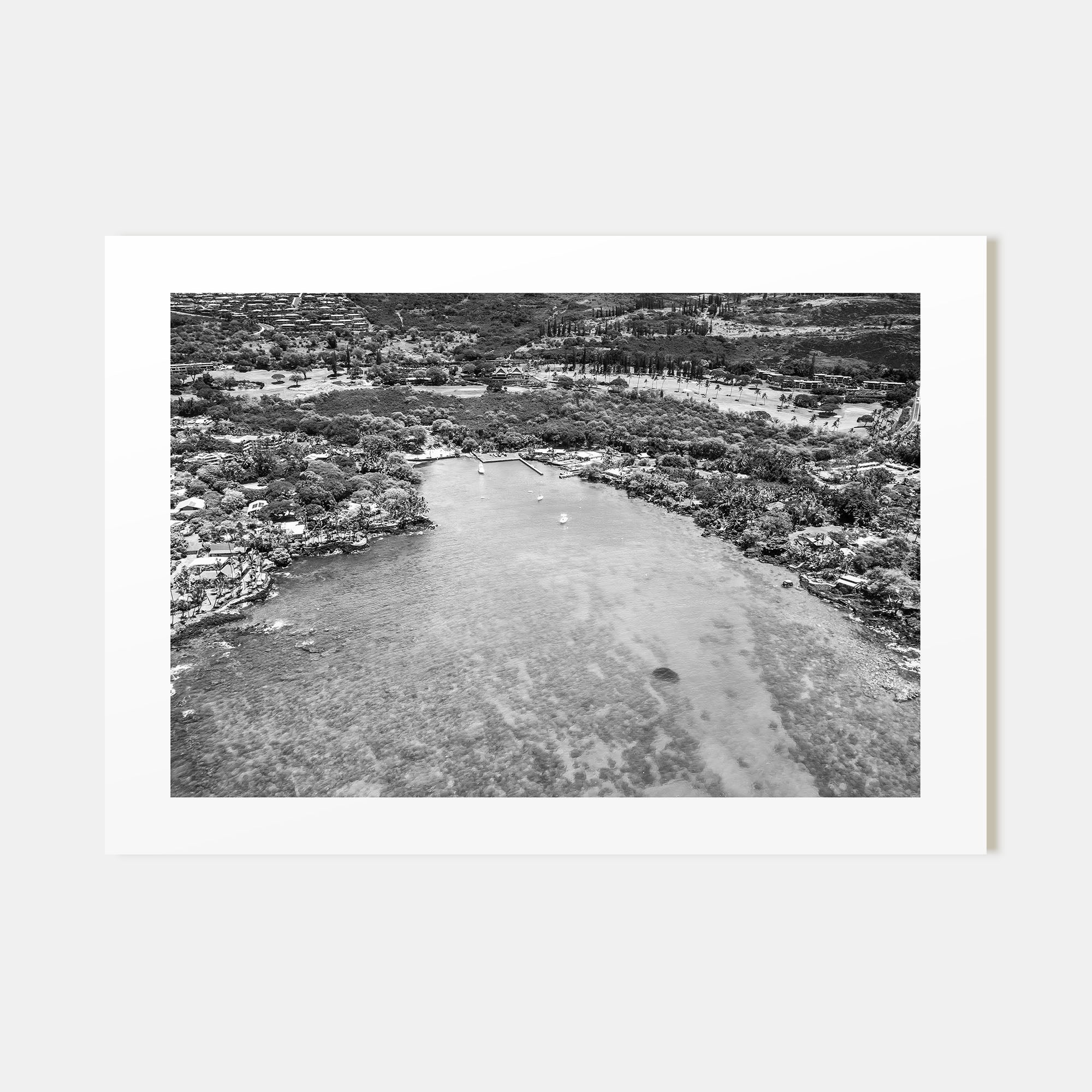 Kailua-Kona Landscape B&W Poster