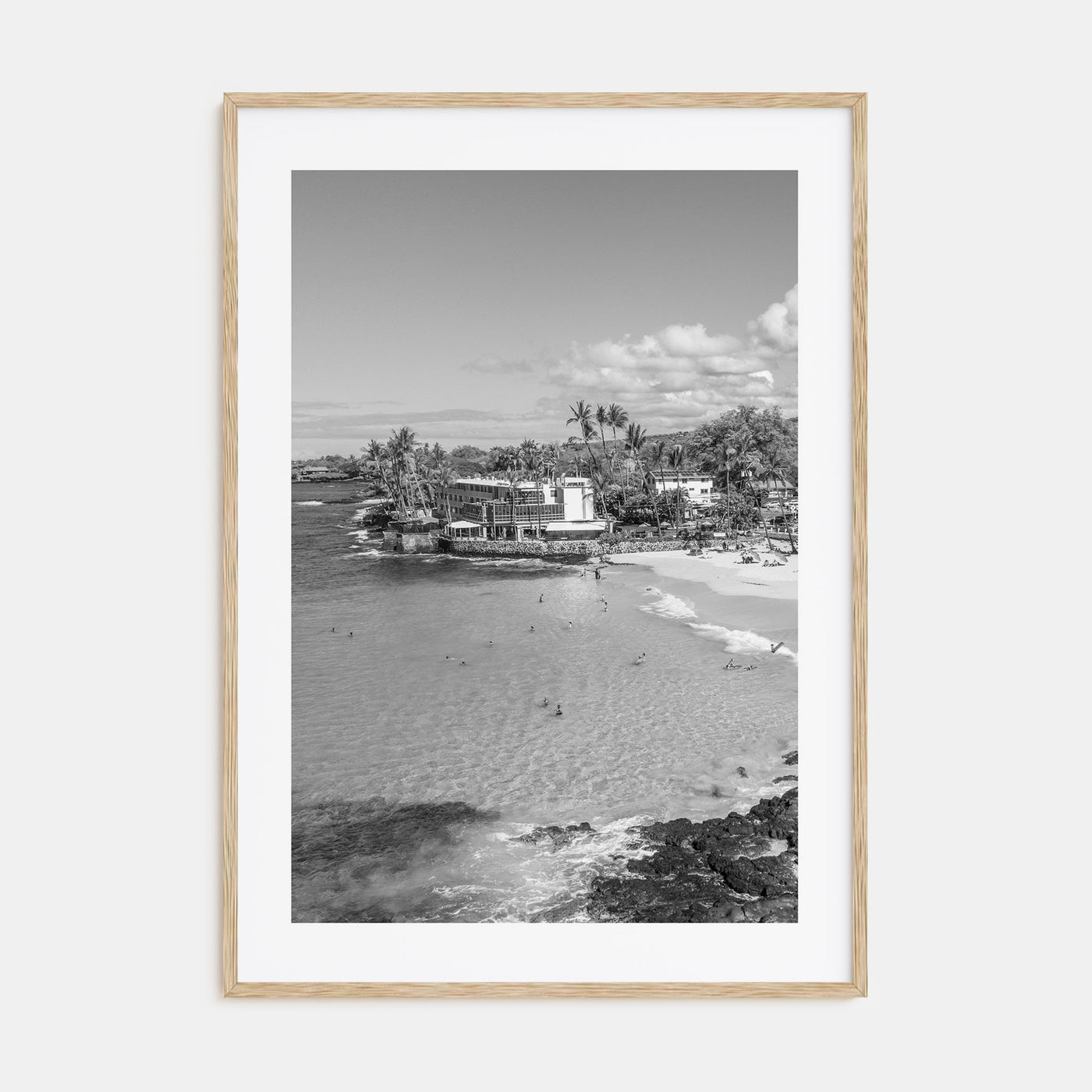 Kailua-Kona Photo B&W Poster