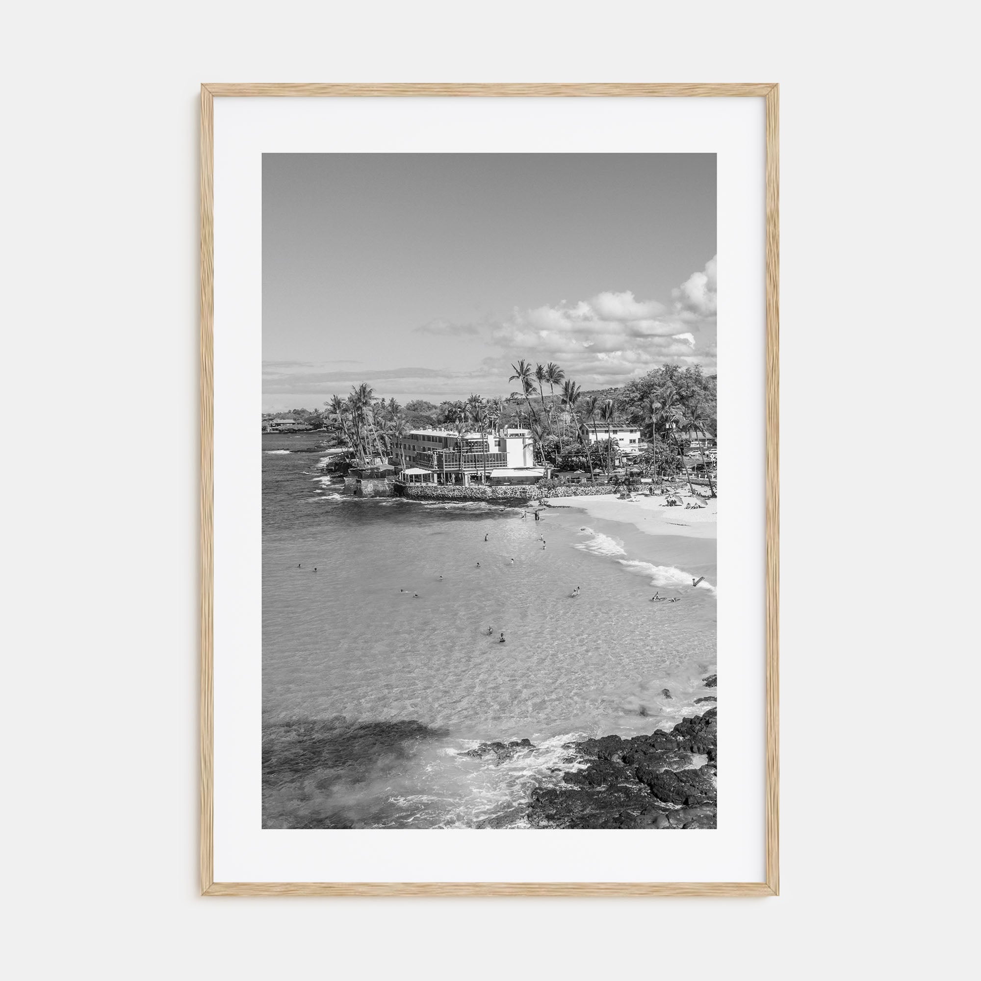 Kailua-Kona Photo B&W Poster