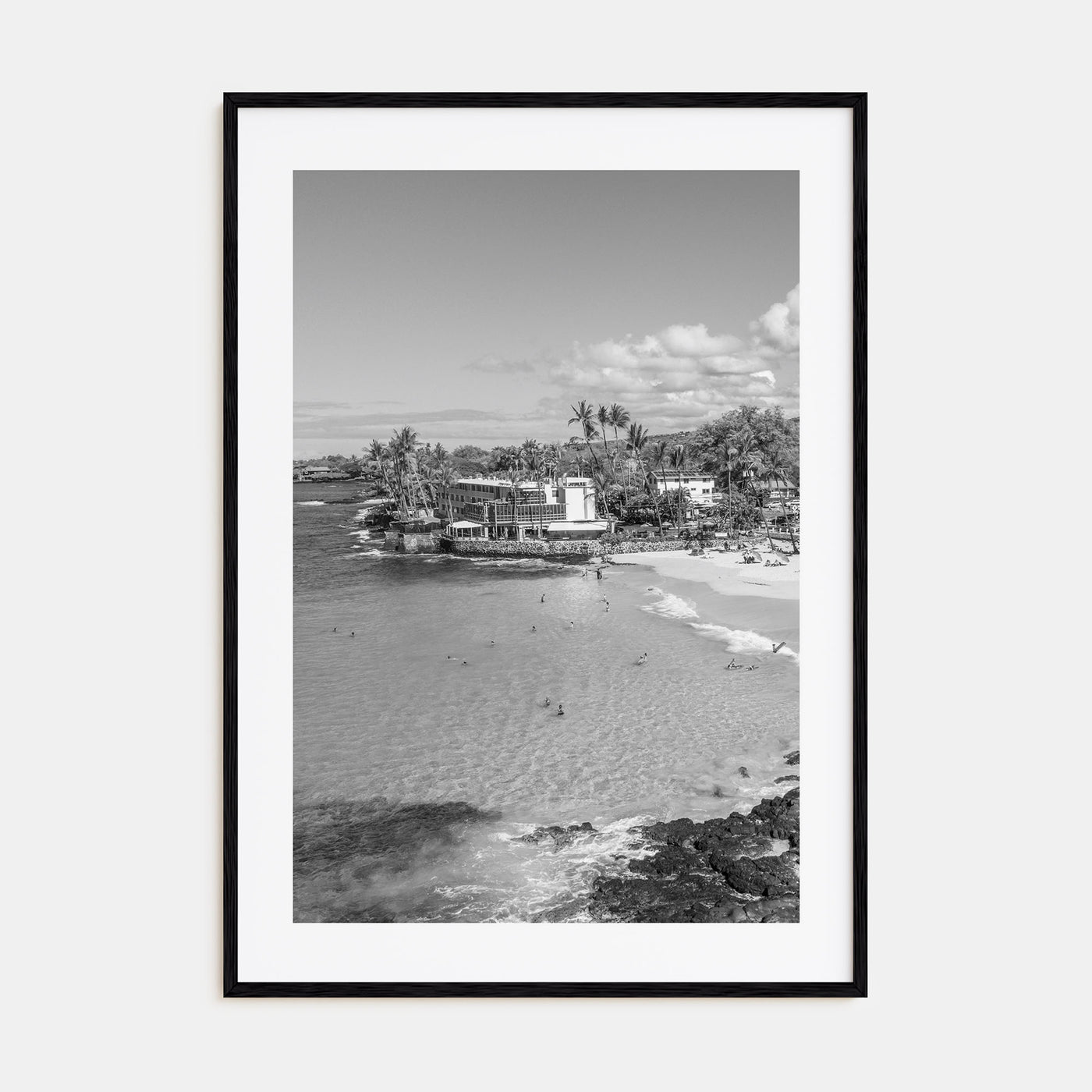 Kailua-Kona Photo B&W Poster