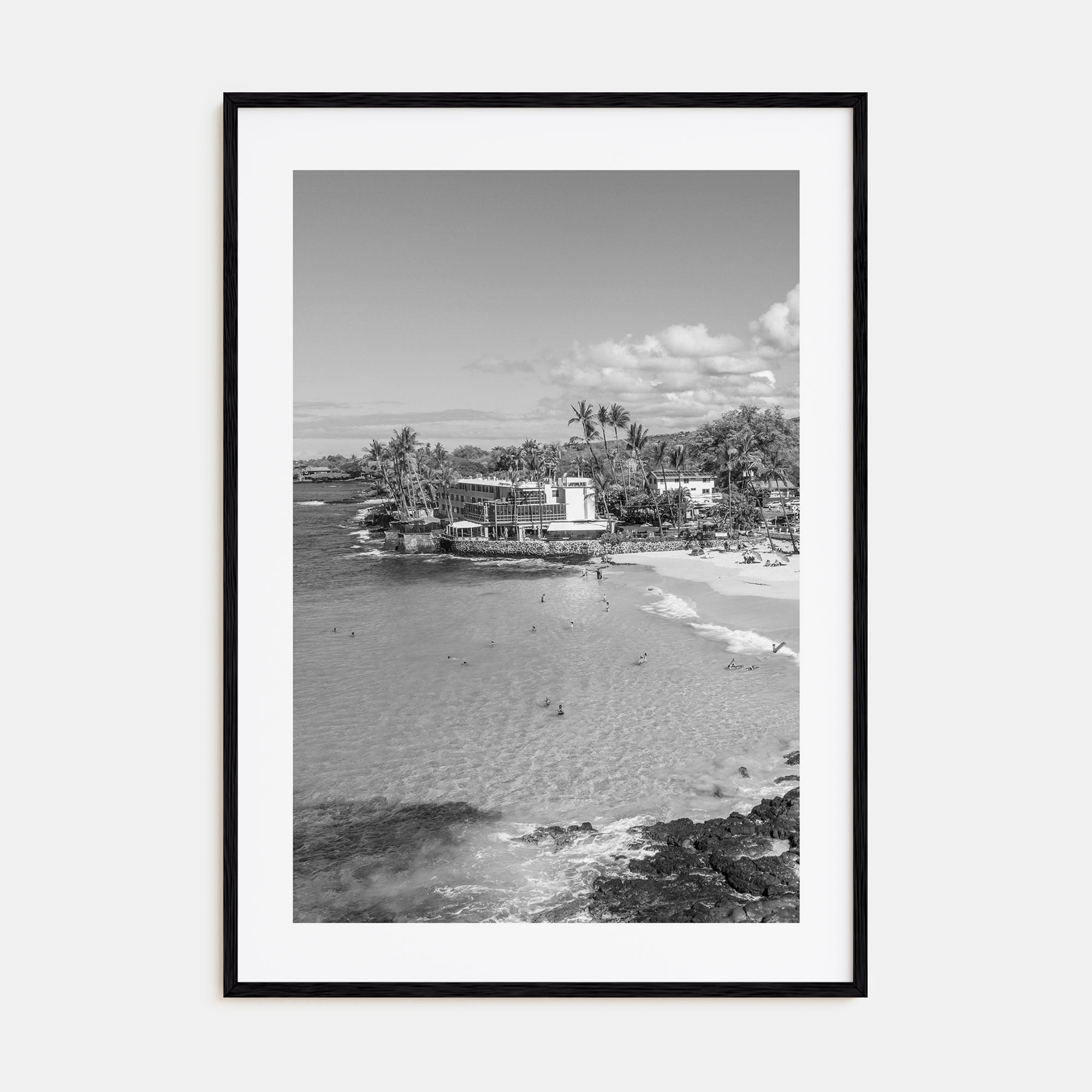 Kailua-Kona Photo B&W Poster