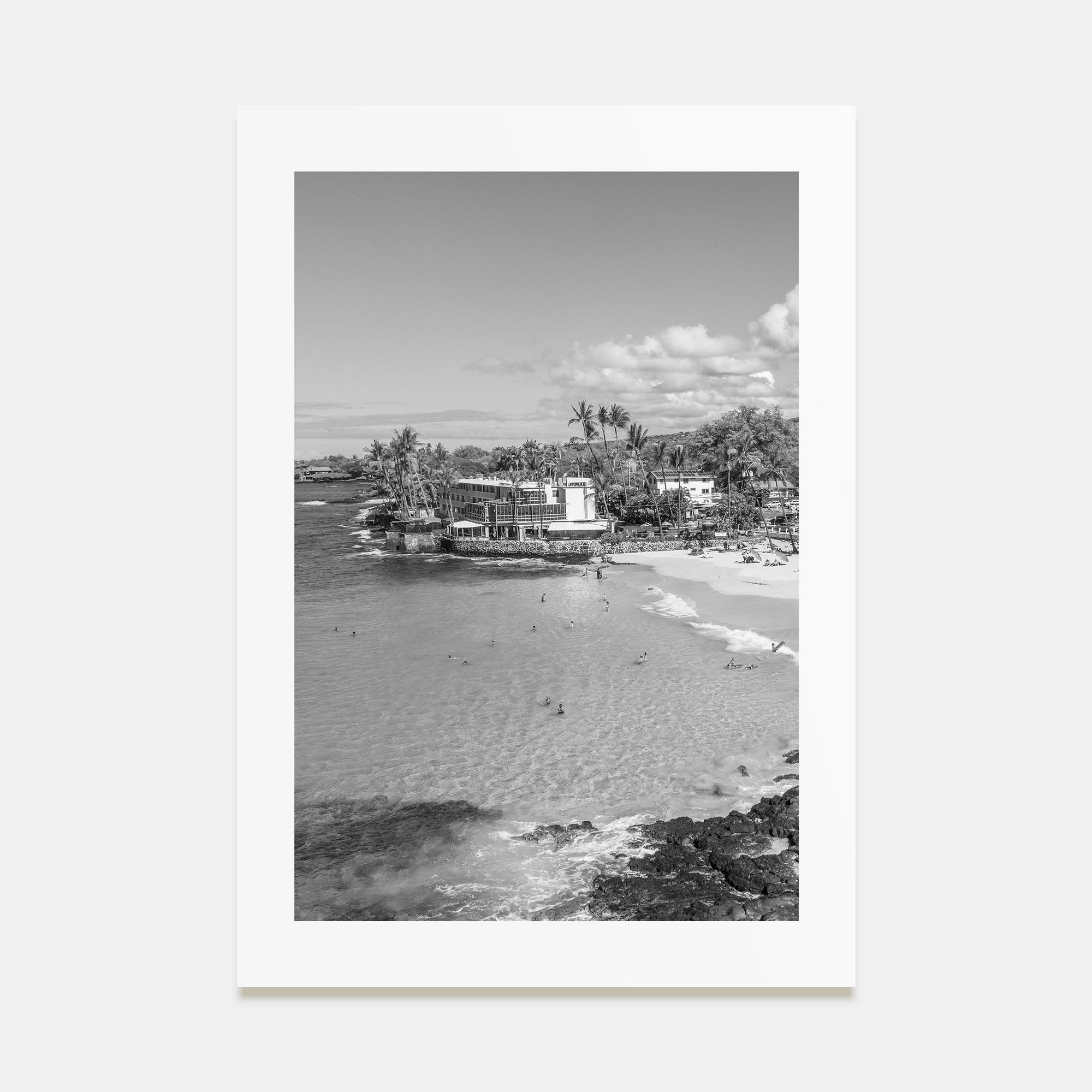 Kailua-Kona Photo B&W Poster