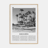 Kailua-Kona Travel B&W Poster