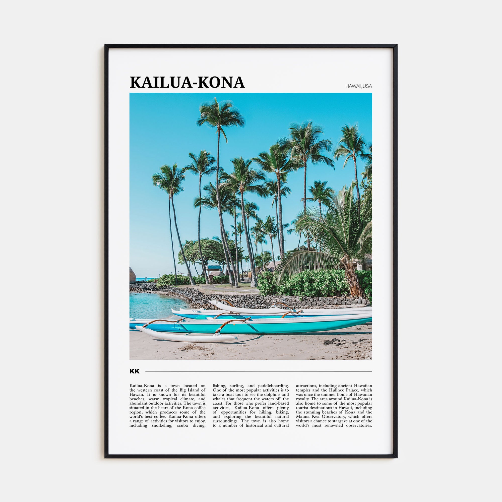 Kailua-Kona Travel Color No 2 Poster