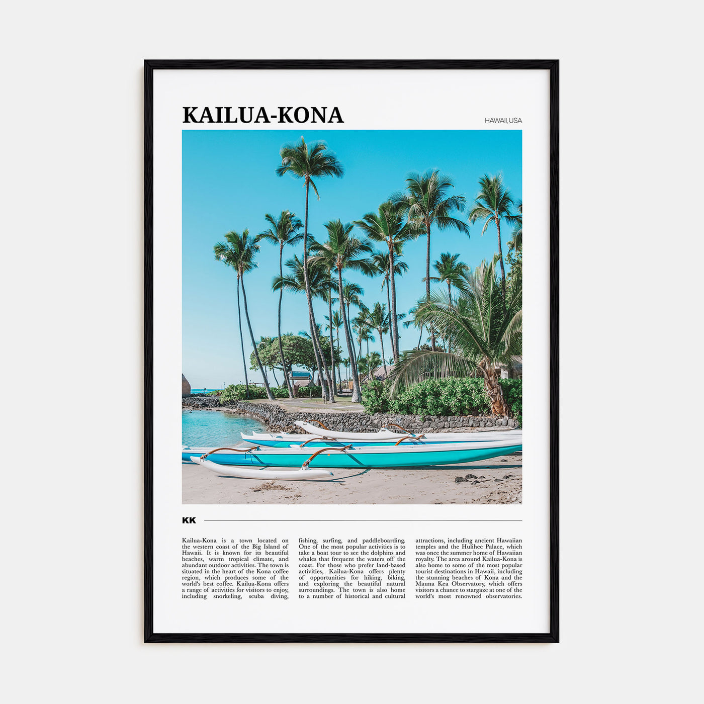 Kailua-Kona Travel Color No 2 Poster