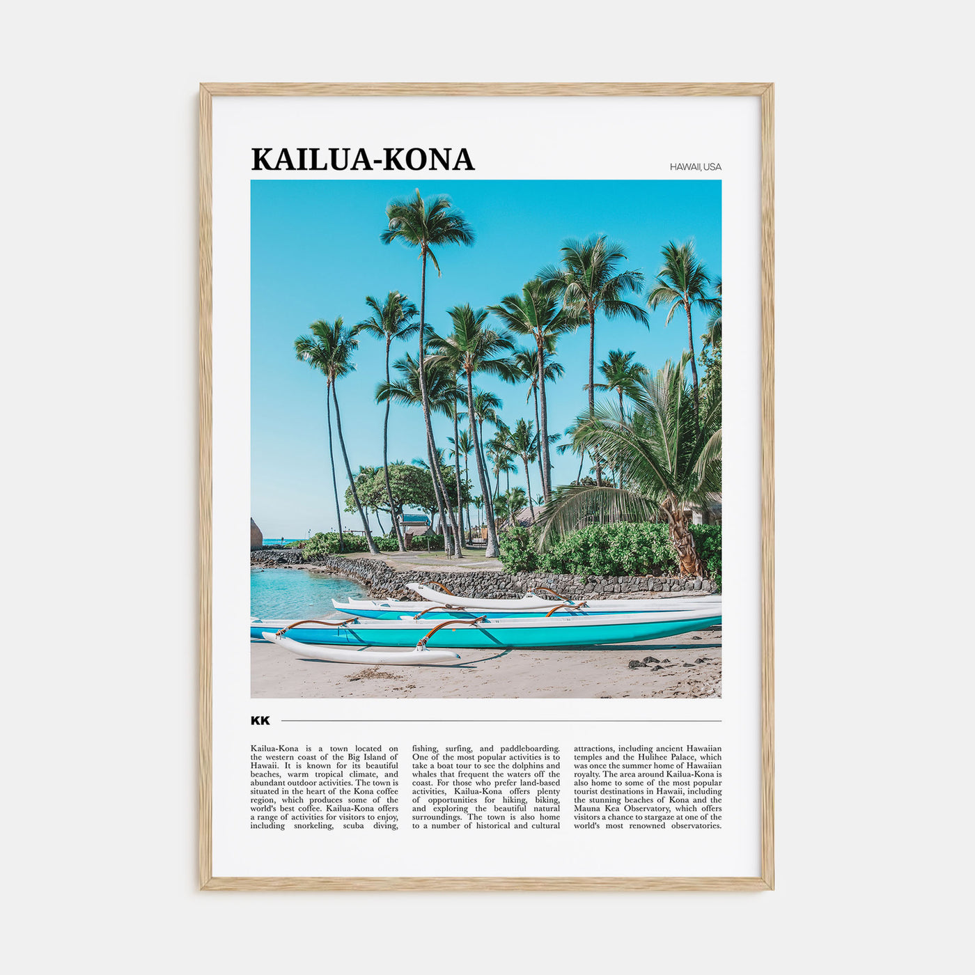Kailua-Kona Travel Color No 2 Poster