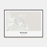 Kailua Map Landscape Poster