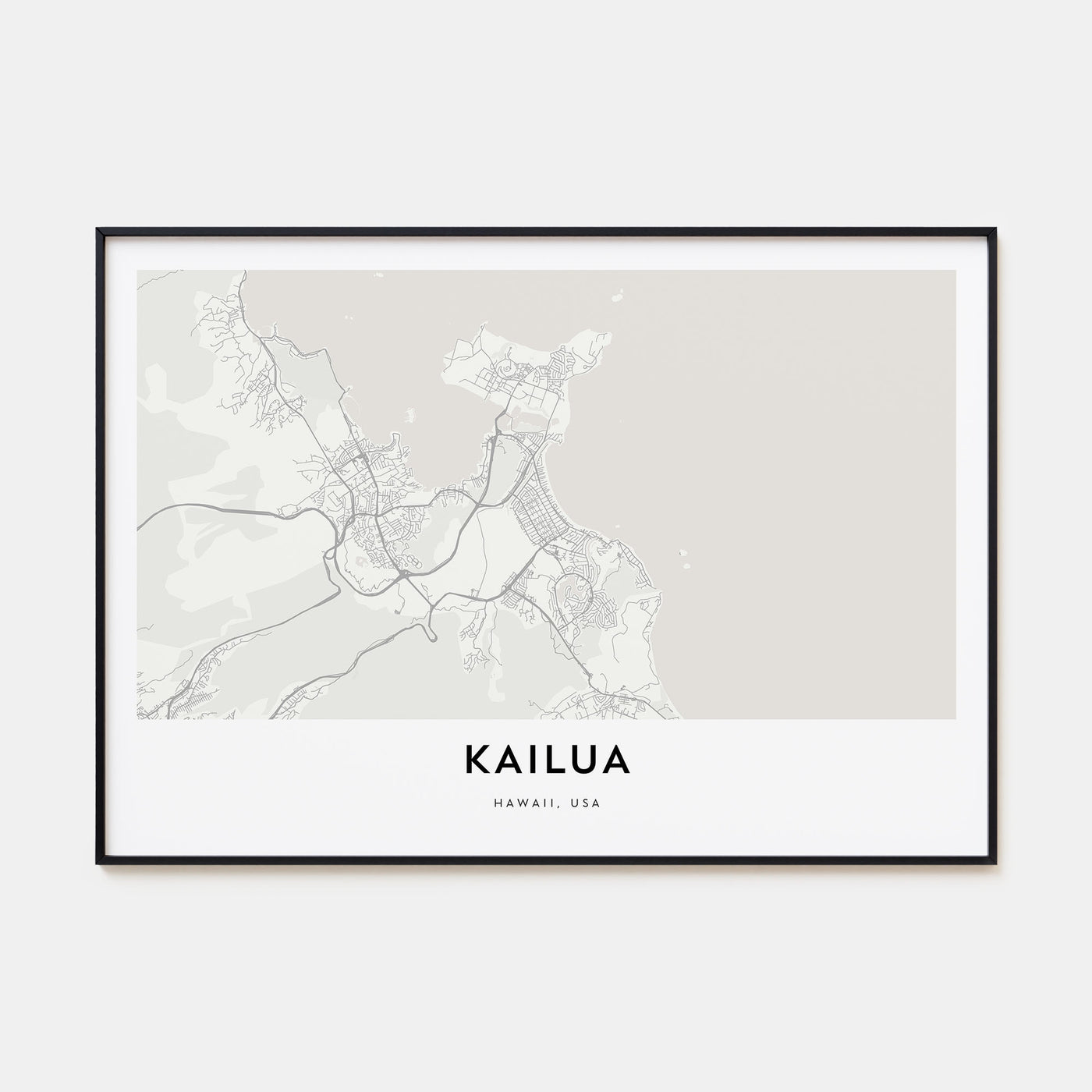 Kailua Map Landscape Poster