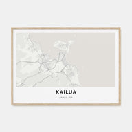 Kailua Map Landscape Poster