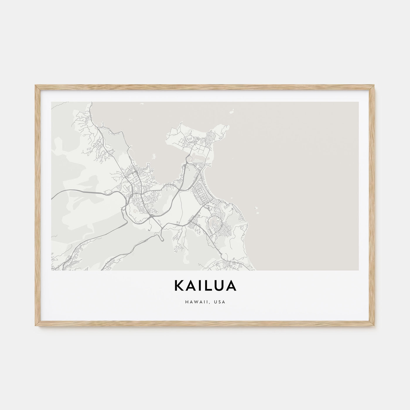 Kailua Map Landscape Poster
