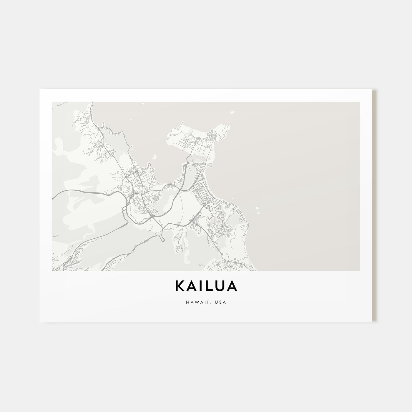 Kailua Map Landscape Poster