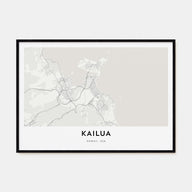 Kailua Map Landscape Poster