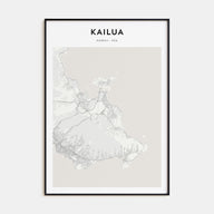 Kailua Map Portrait Poster