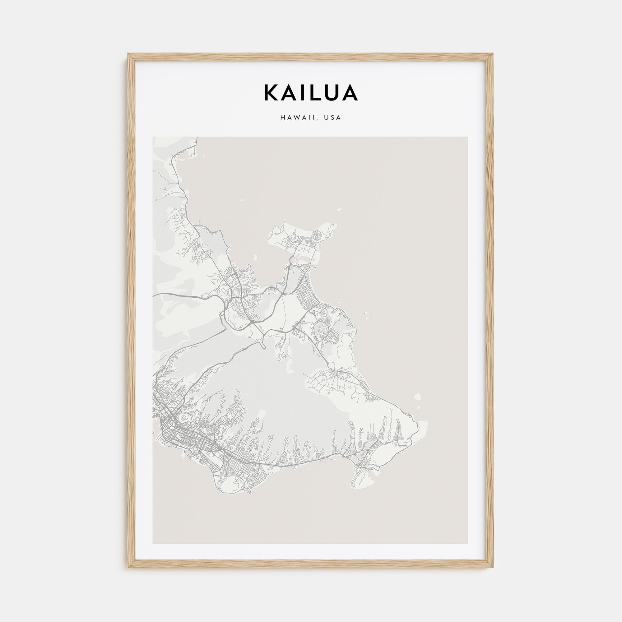 Kailua Map Portrait Poster