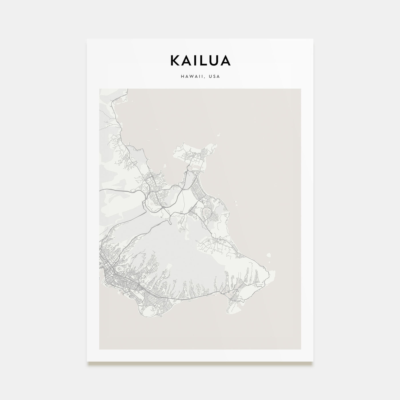 Kailua Map Portrait Poster