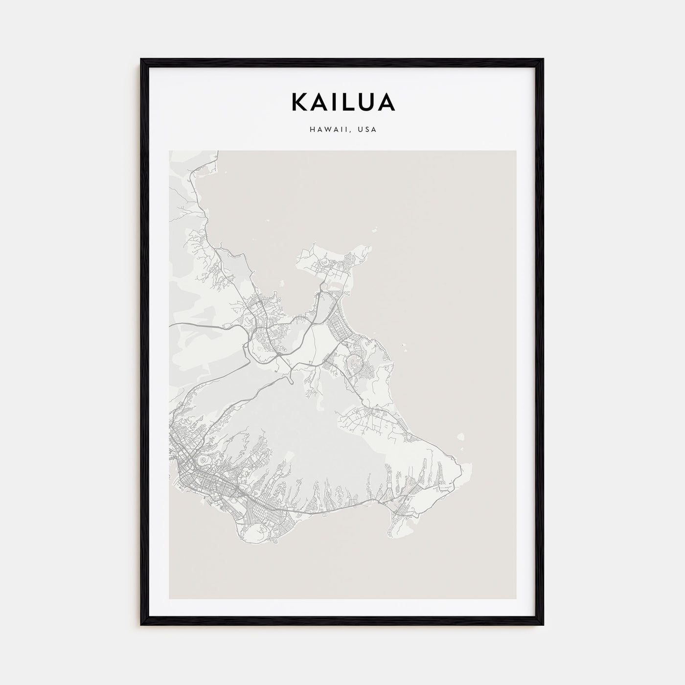 Kailua Map Portrait Poster