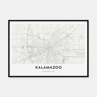 Kalamazoo Map Landscape Poster