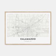 Kalamazoo Map Landscape Poster