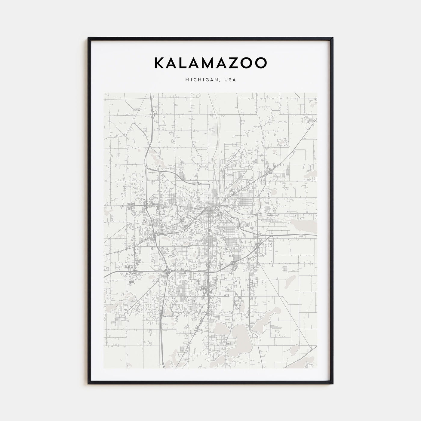 Kalamazoo Map Portrait Poster