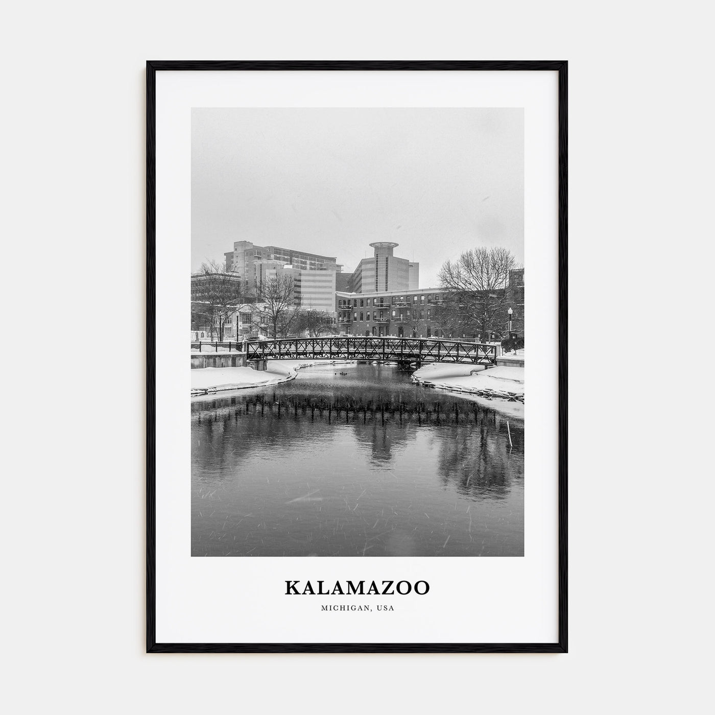 Kalamazoo Portrait B&W Poster
