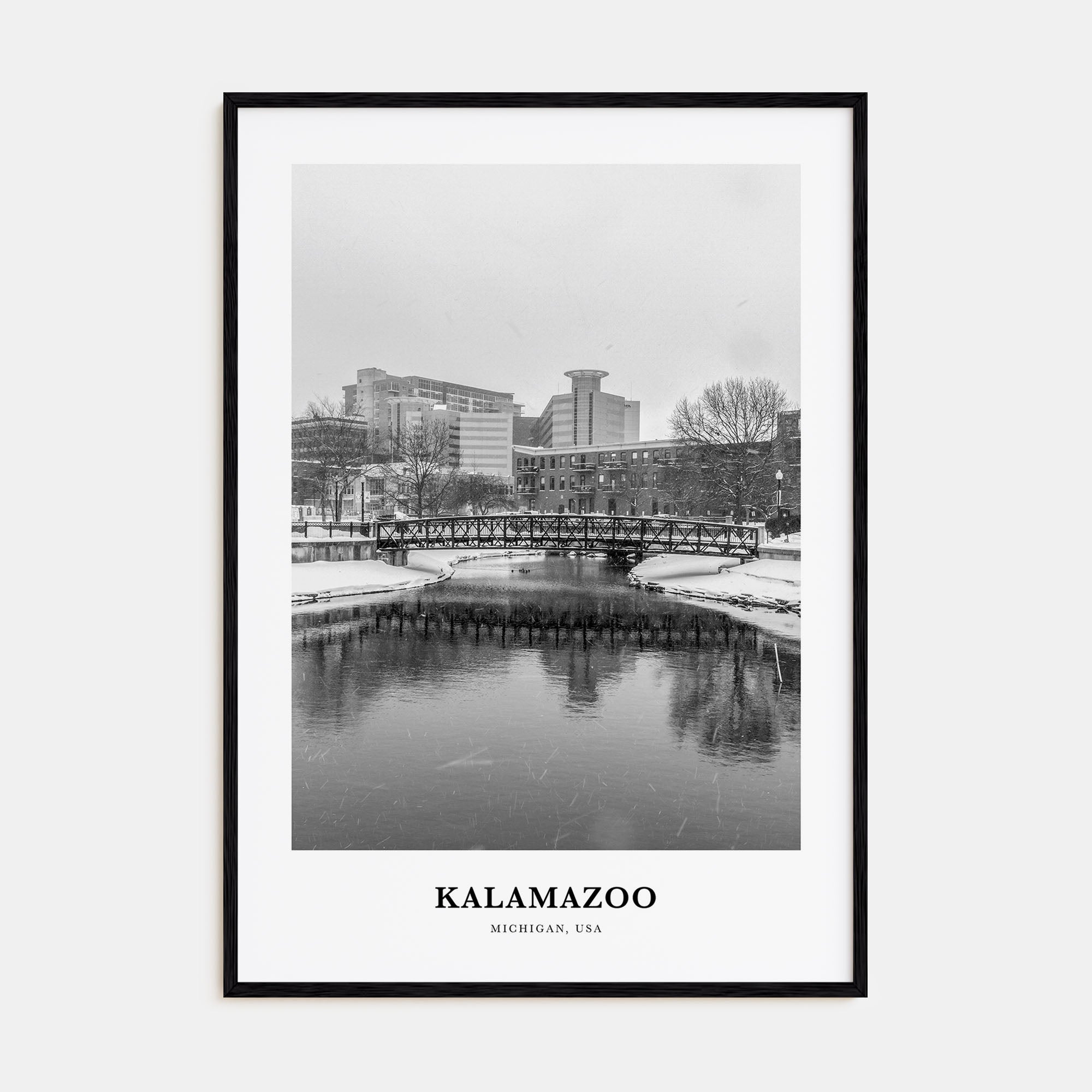Kalamazoo Portrait B&W Poster