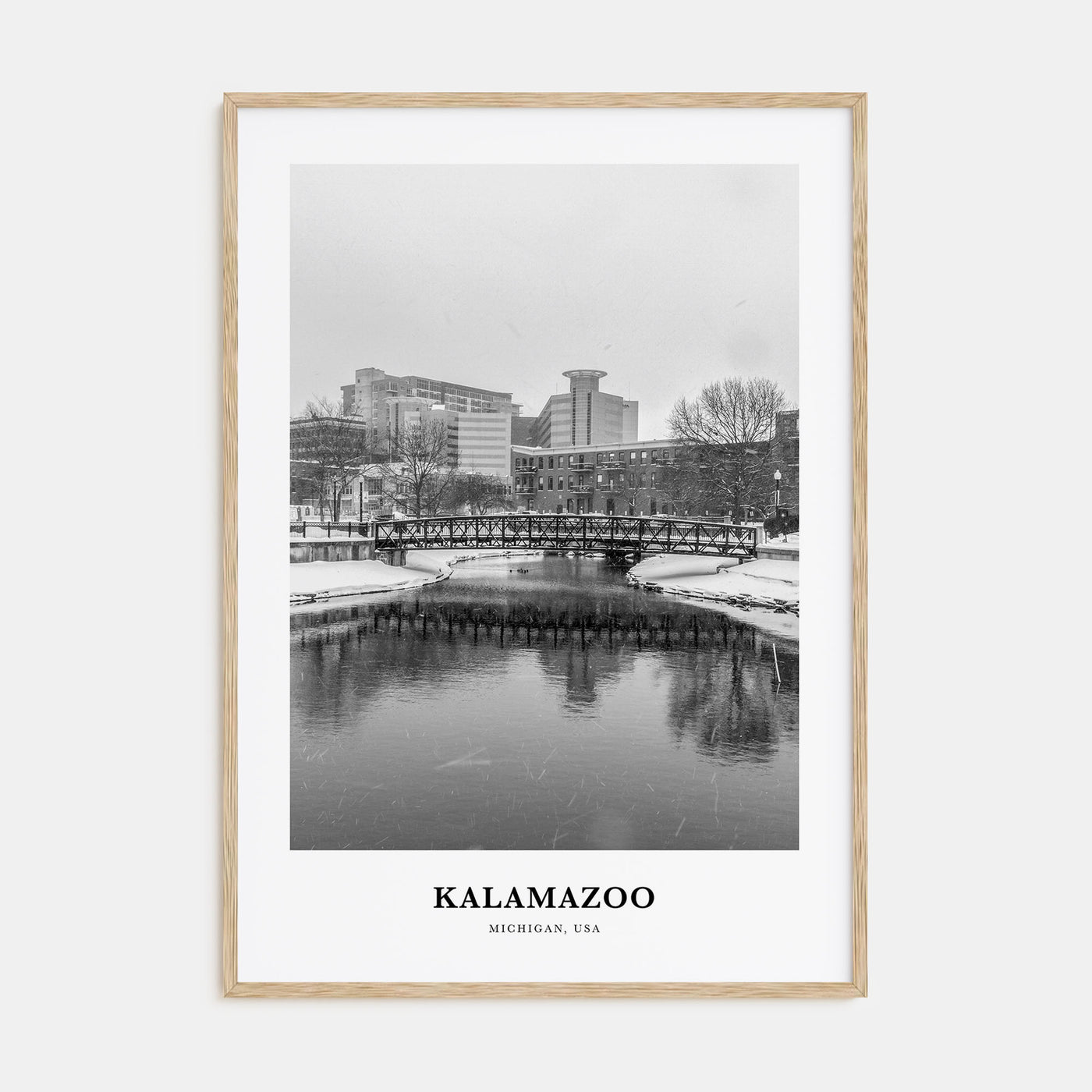 Kalamazoo Portrait B&W Poster
