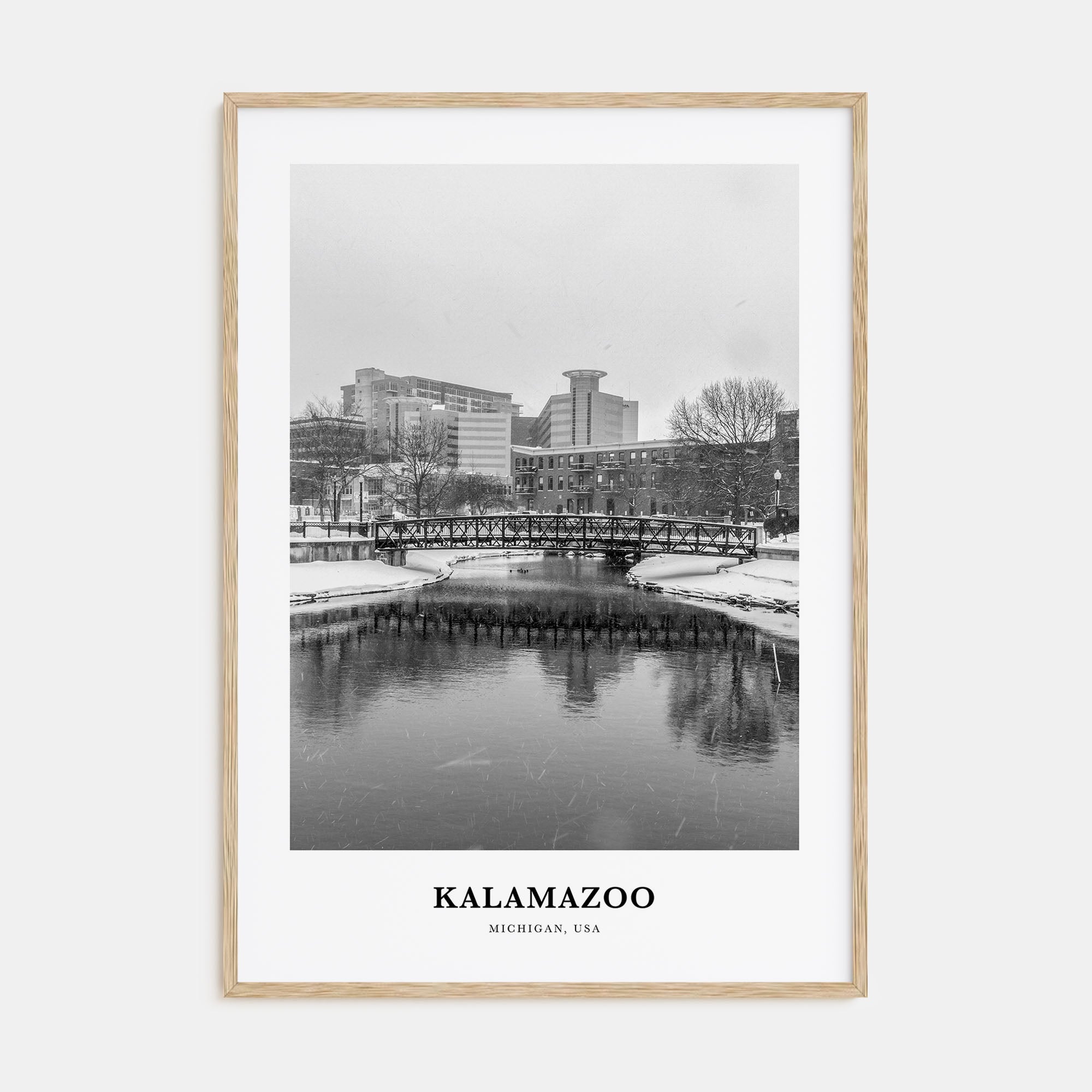 Kalamazoo Portrait B&W Poster