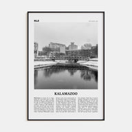Kalamazoo Travel B&W Poster