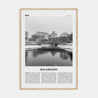 Kalamazoo Travel B&W Poster