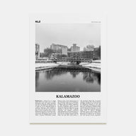 Kalamazoo Travel B&W Poster