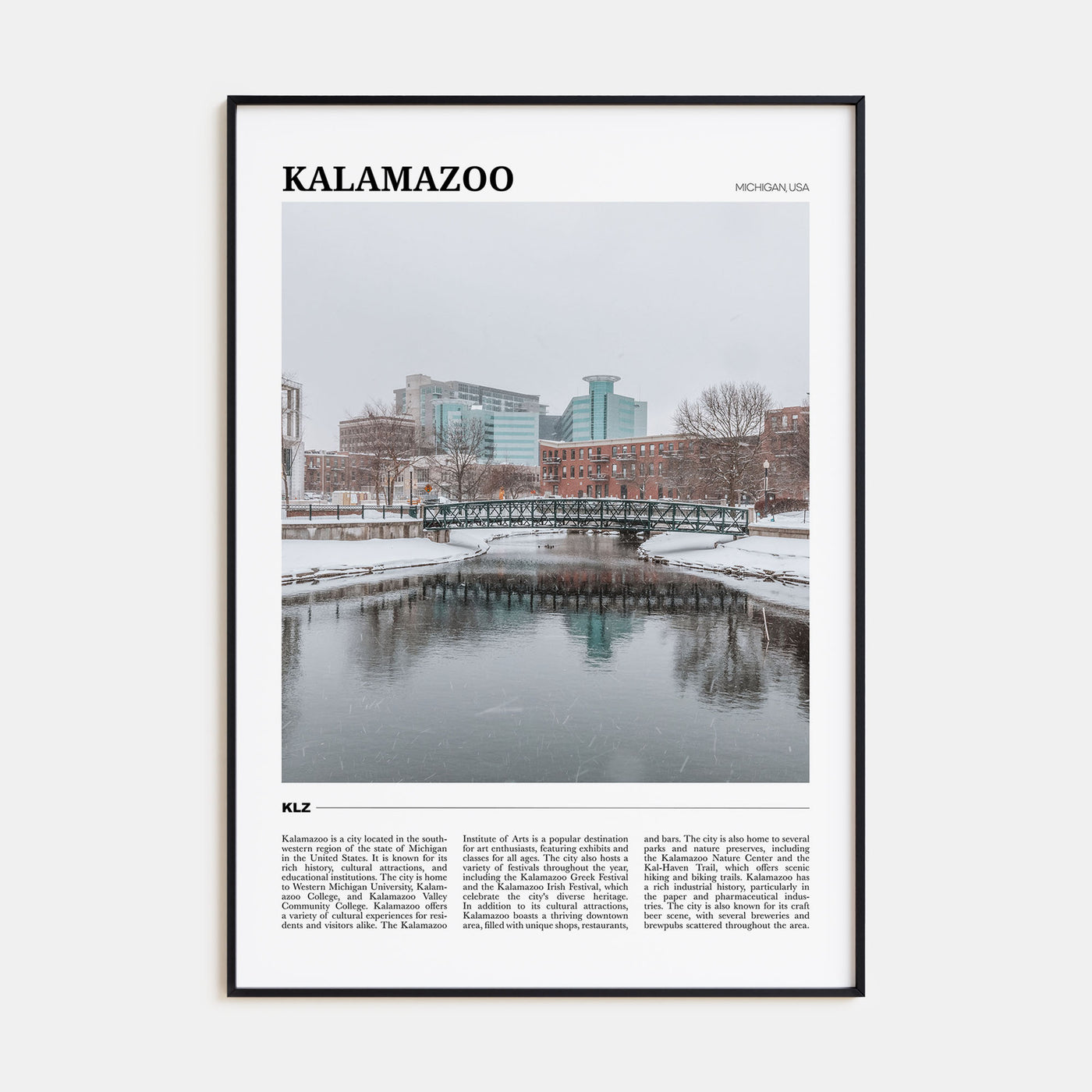 Kalamazoo Travel Color Poster