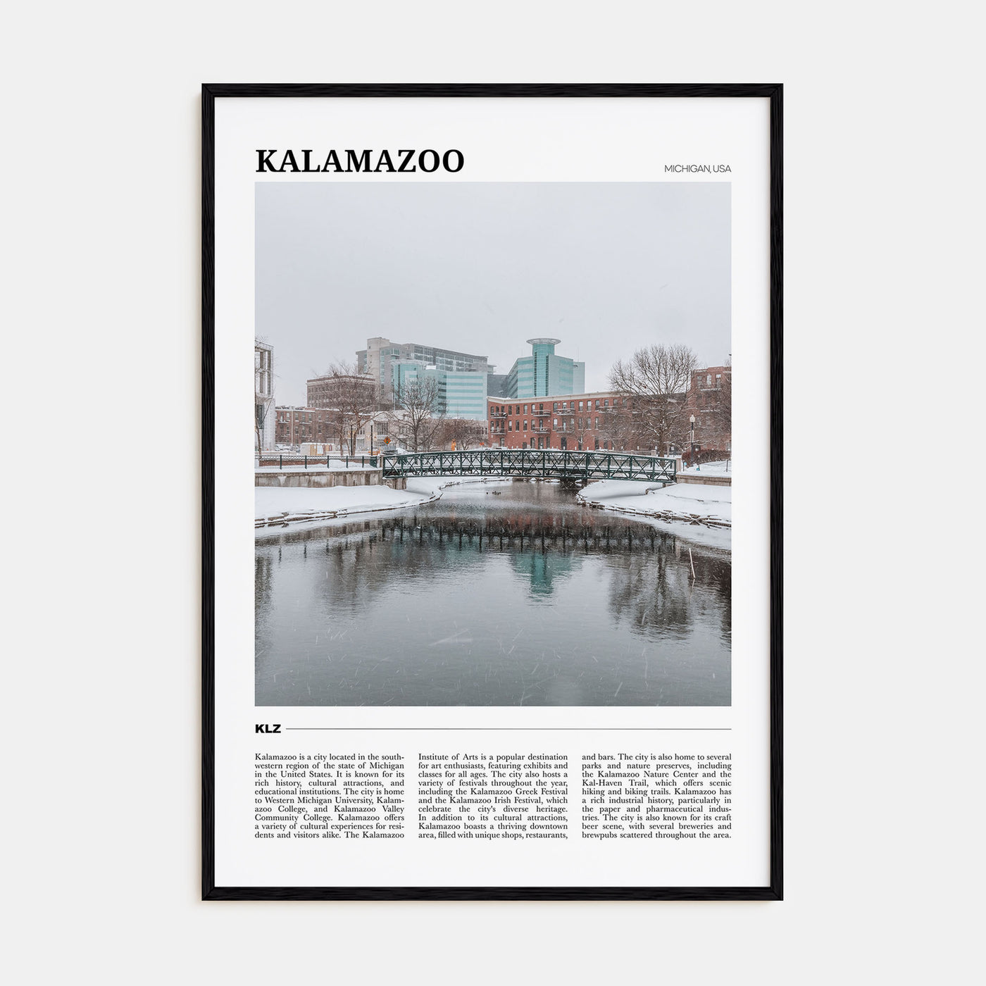 Kalamazoo Travel Color Poster