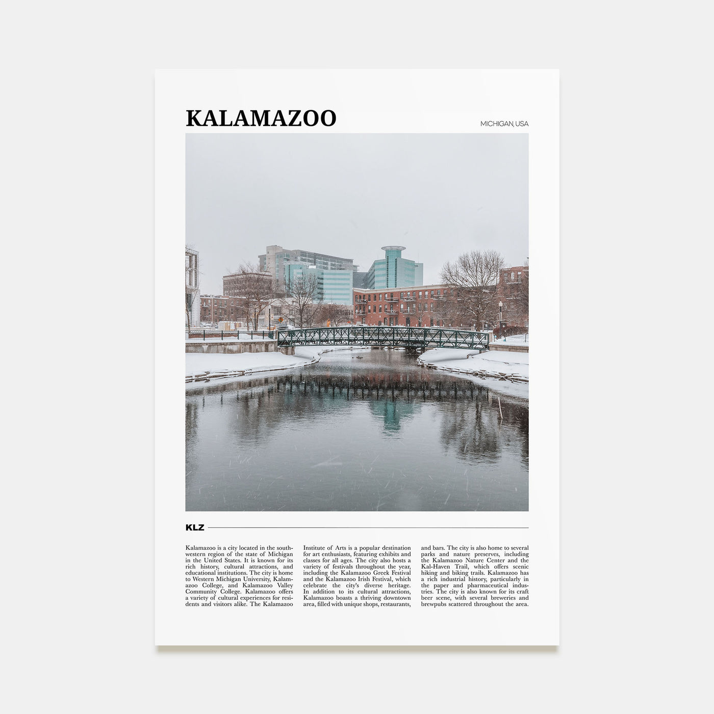 Kalamazoo Travel Color Poster