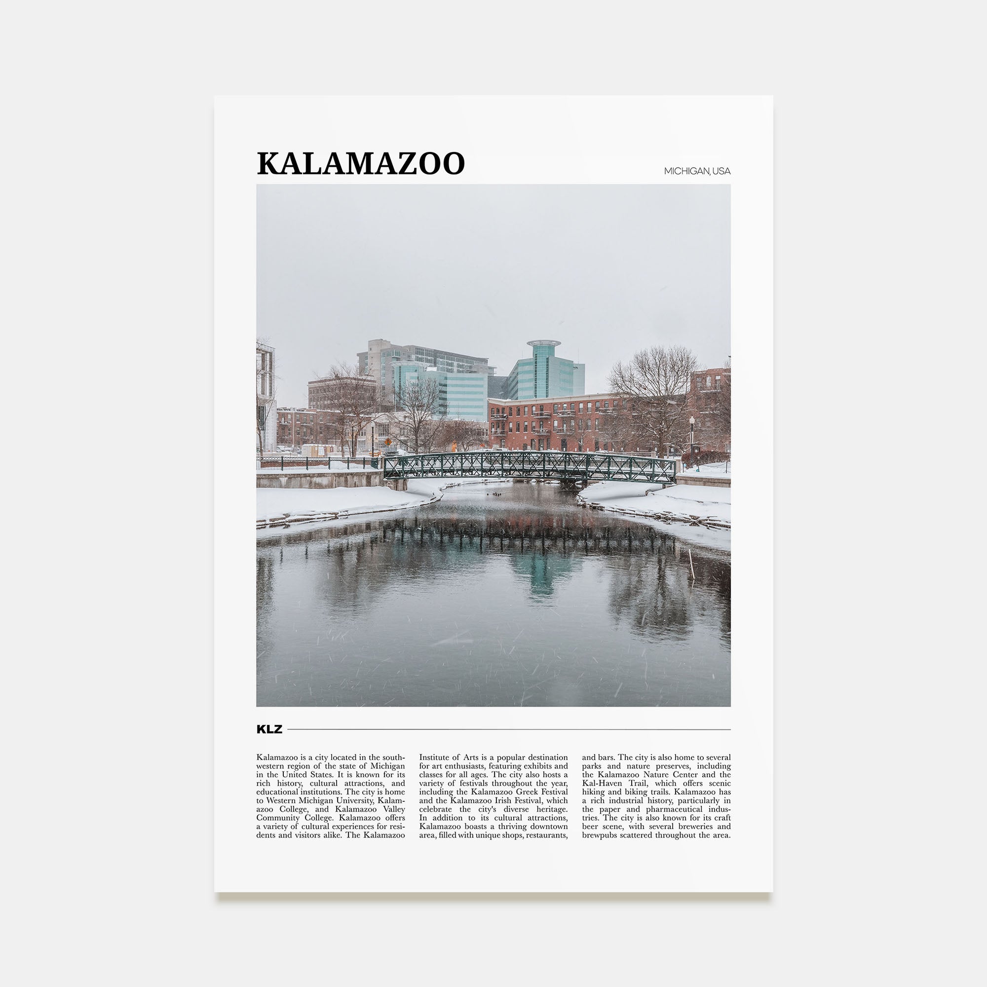 Kalamazoo Travel Color Poster
