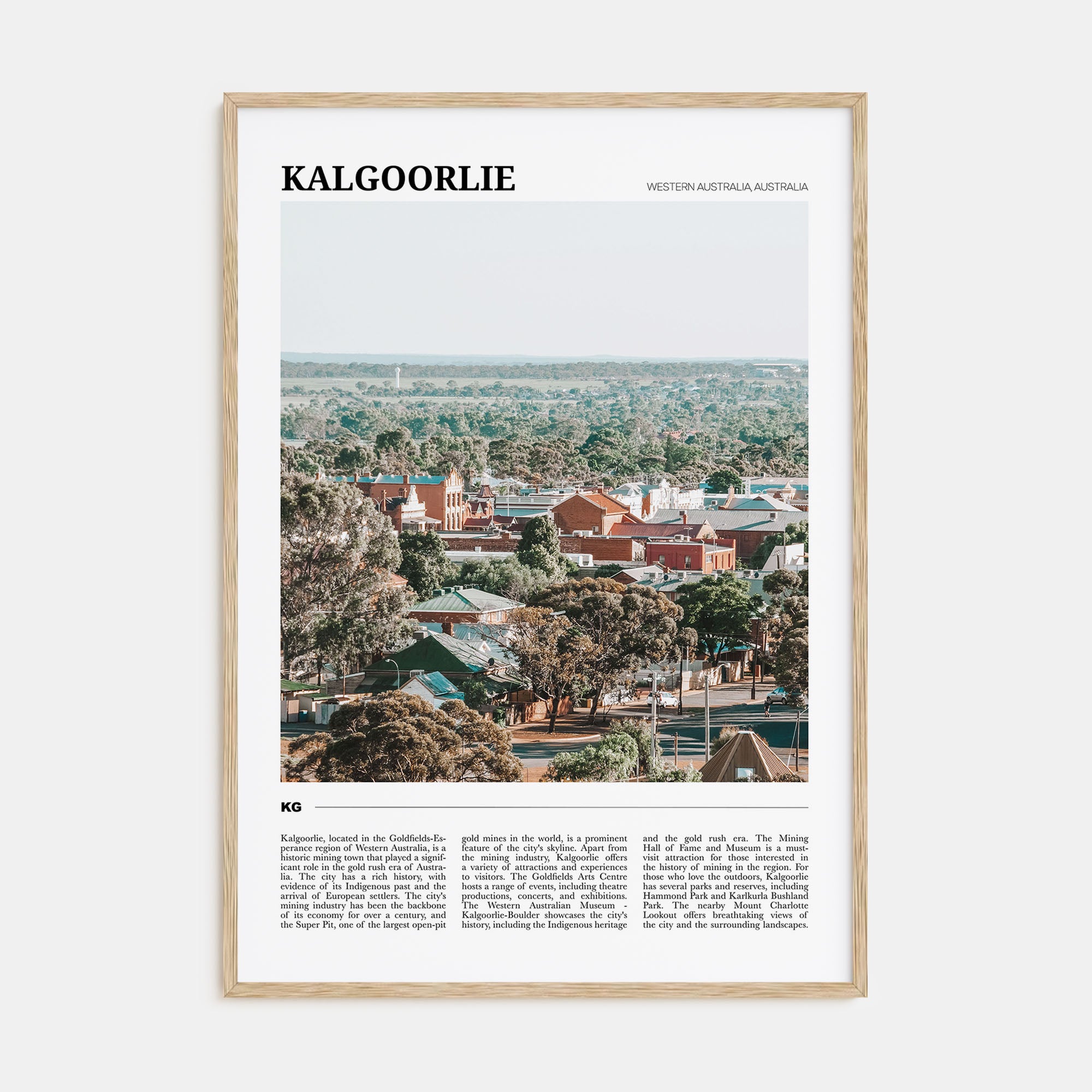 Kalgoorlie Travel Color Poster