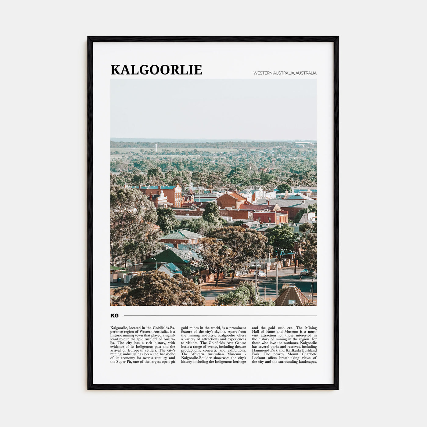 Kalgoorlie Travel Color Poster
