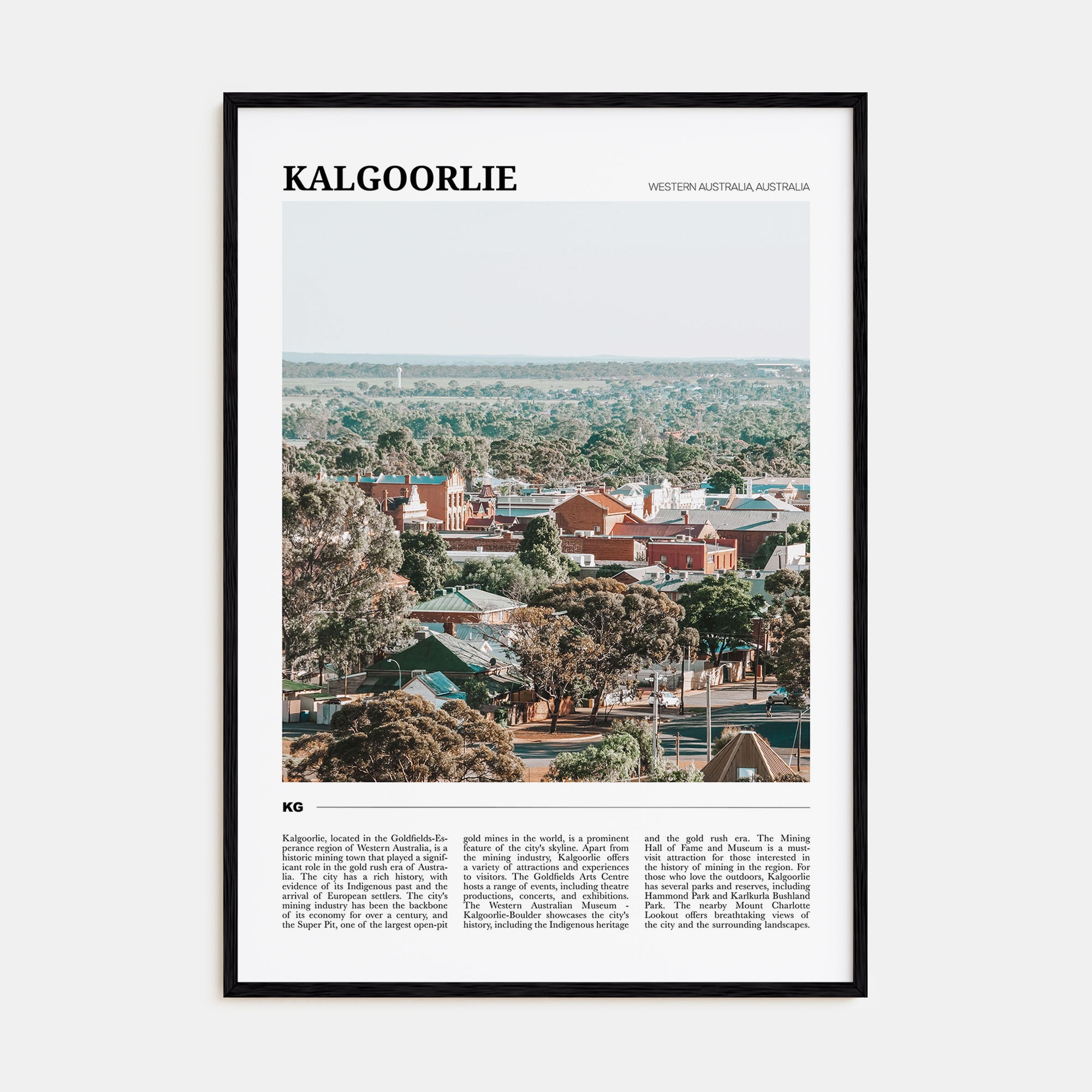 Kalgoorlie Travel Color Poster