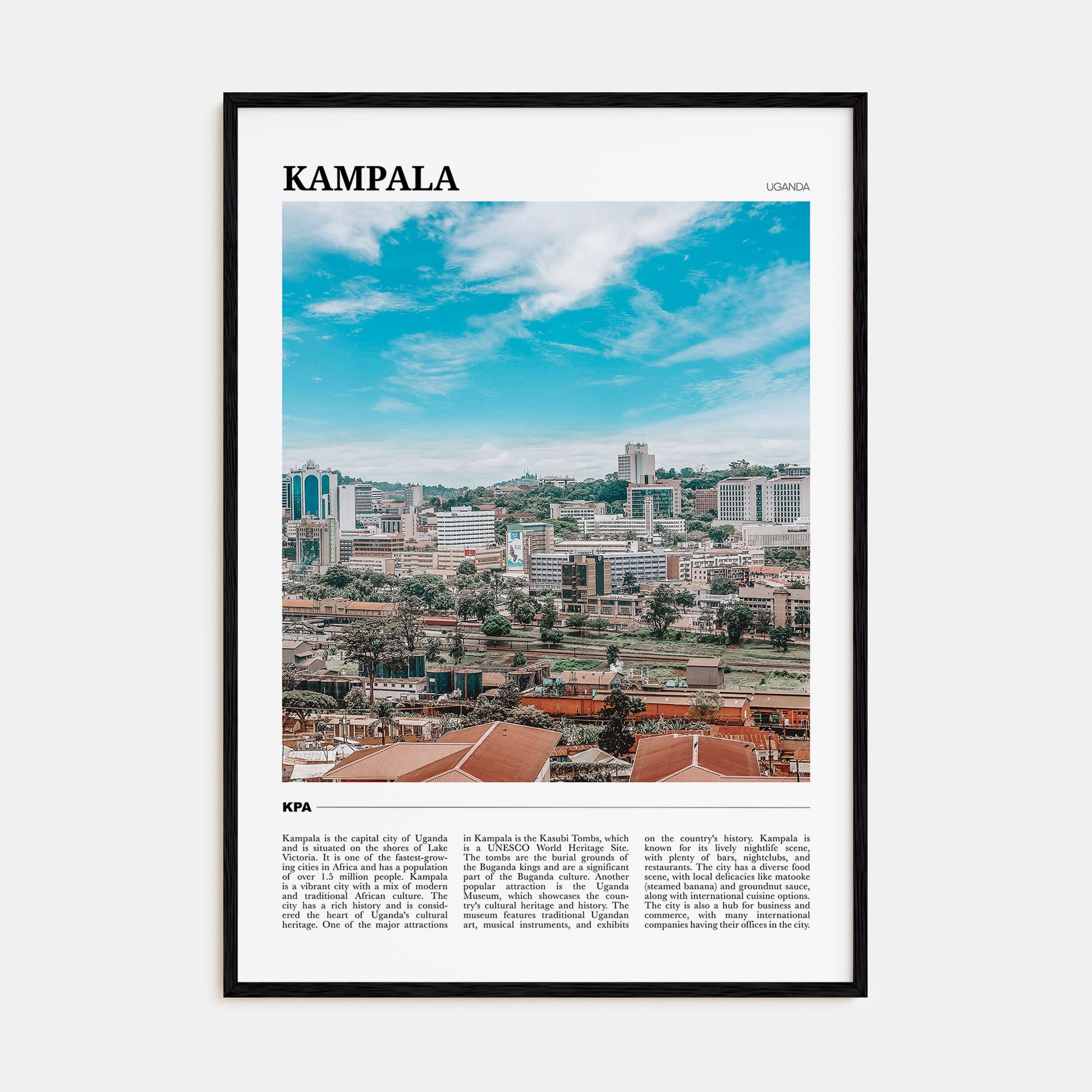 Kampala Travel Color Poster
