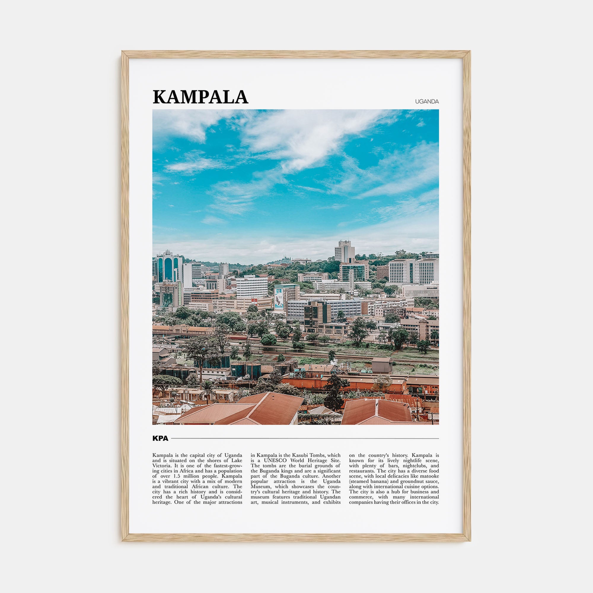Kampala Travel Color Poster