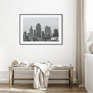 Kansas City Landscape B&W Poster
