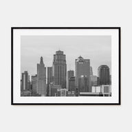 Kansas City Landscape B&W Poster