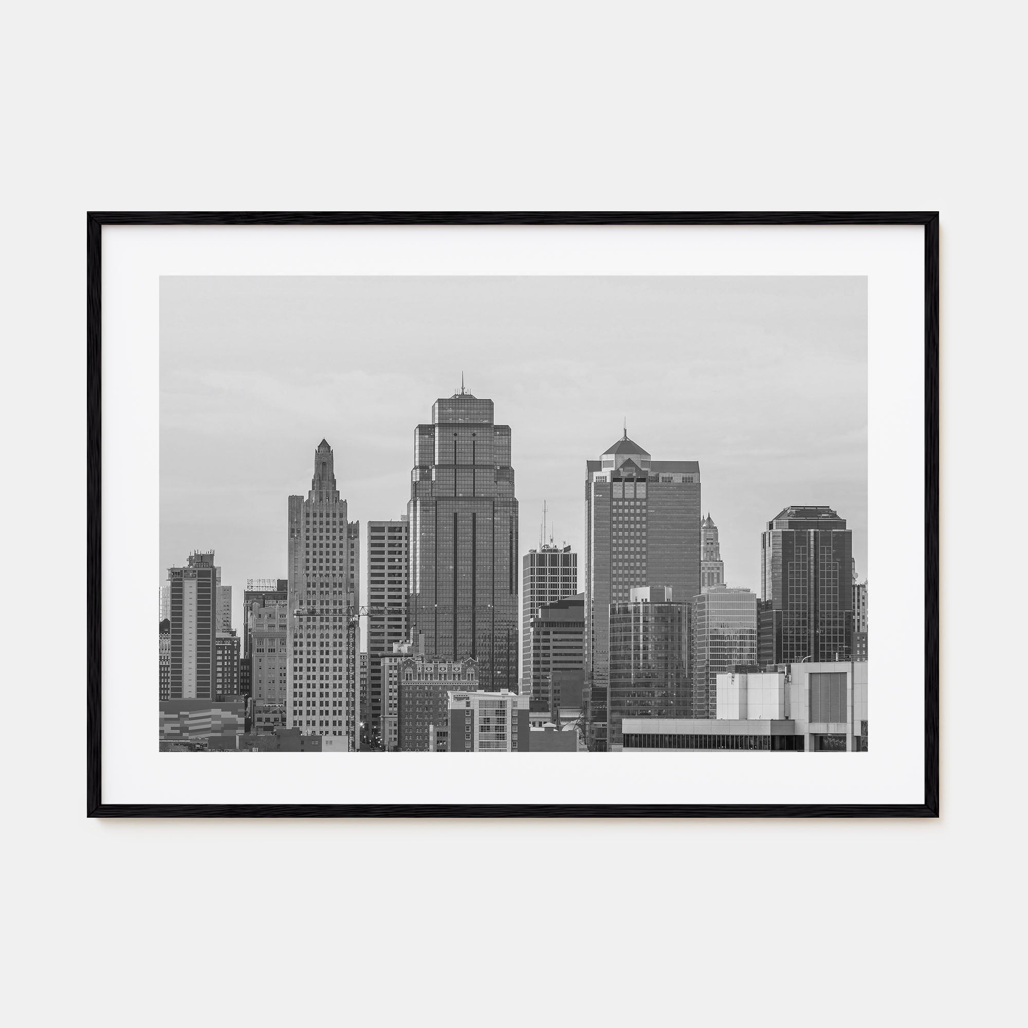 Kansas City Landscape B&W Poster