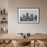 Kansas City Landscape B&W Poster