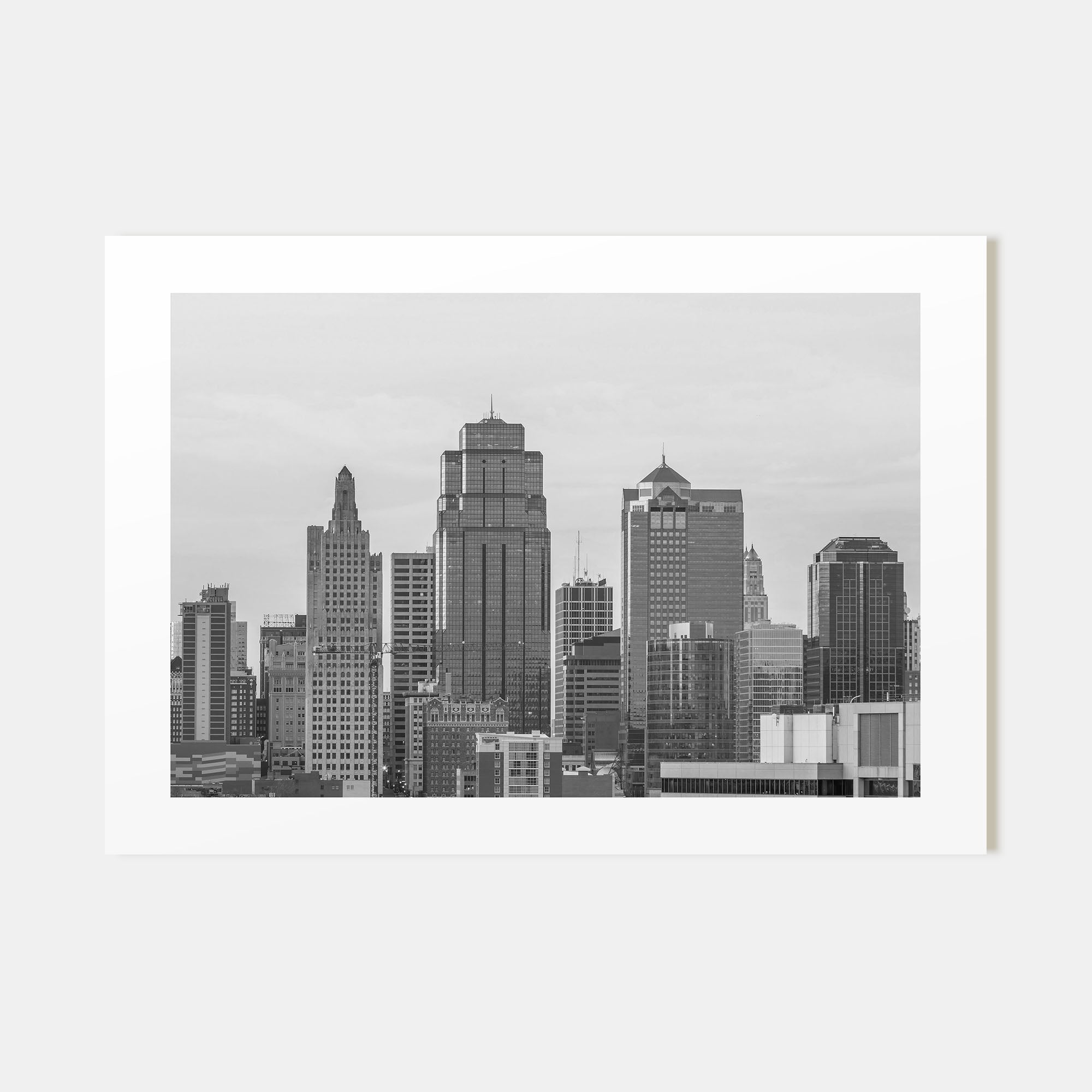 Kansas City Landscape B&W Poster