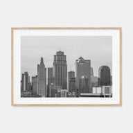 Kansas City Landscape B&W Poster