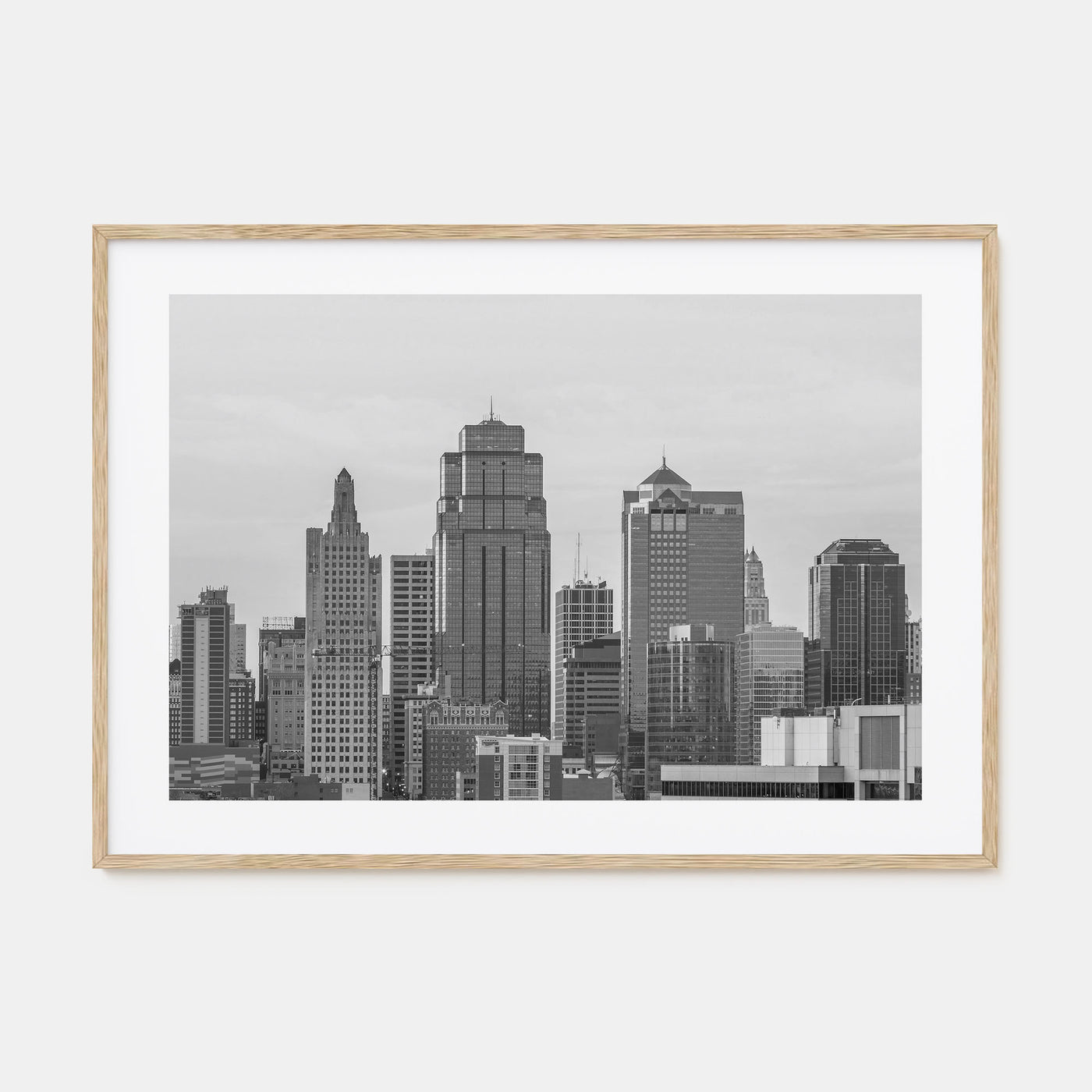 Kansas City Landscape B&W Poster
